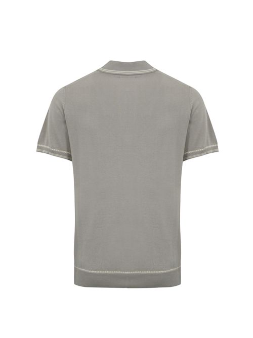 Polo con zip in cotone Tortora DANIELE FIESOLI | DF 032738